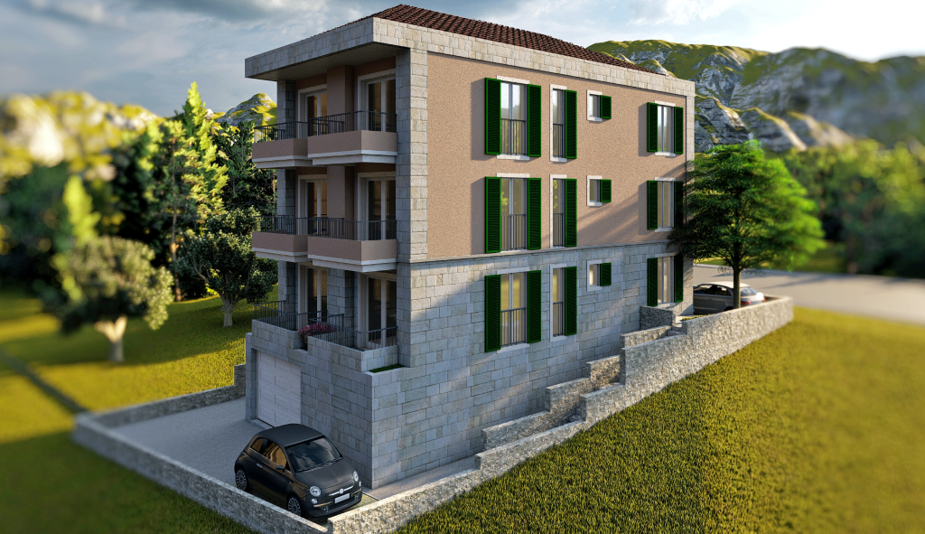 Квартира с одной спальной комнатой и видом на море в Херцег Нови, Дженовичи